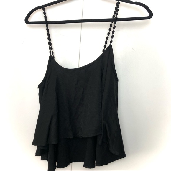 For Love & Lemons Black Embroidered Strap Cami Top - Picture 8 of 8